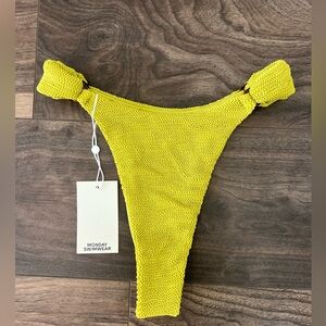 NWT Monday Swimwear Morocco Bottom in Lemongrass Crinkle Size M